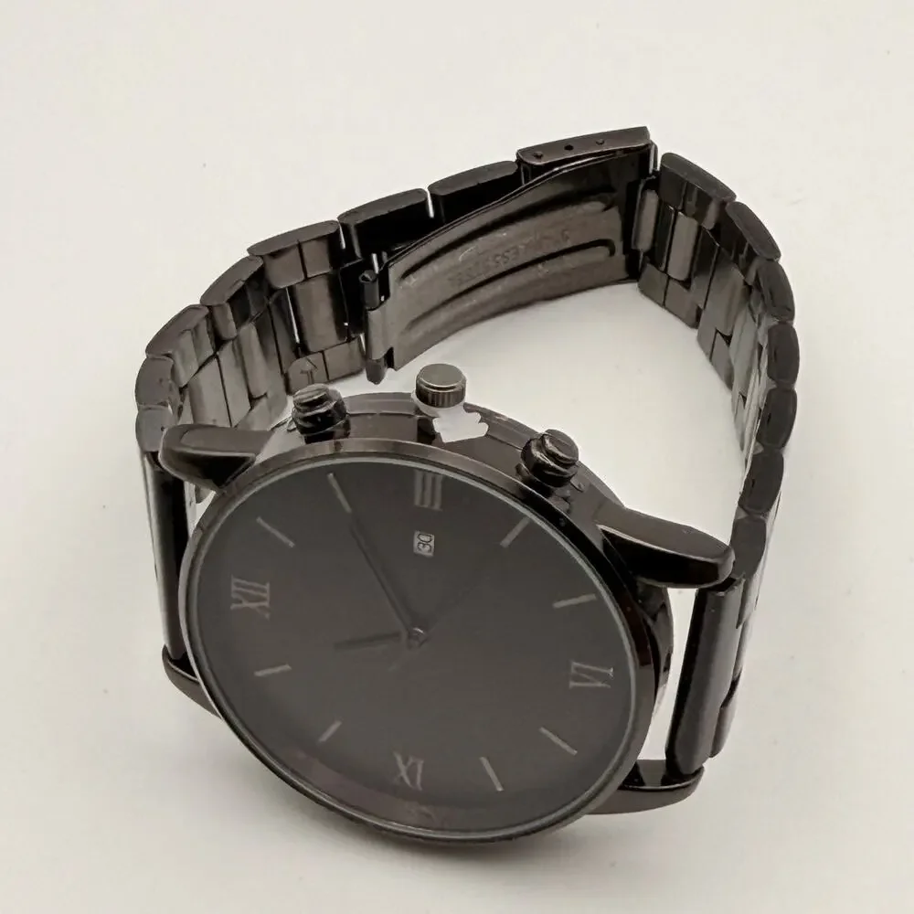 Stylish Black Tone Watch with Date - Perfect for a 7.5